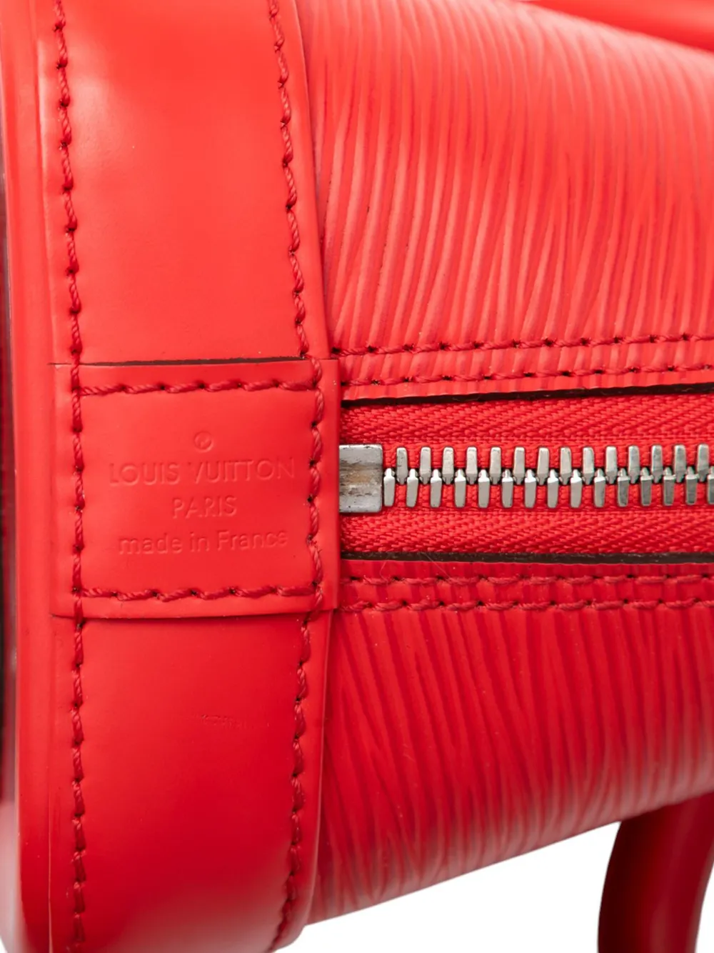 Pre-owned Louis Vuitton 2015 Epi Alma Bb Satchel In Red