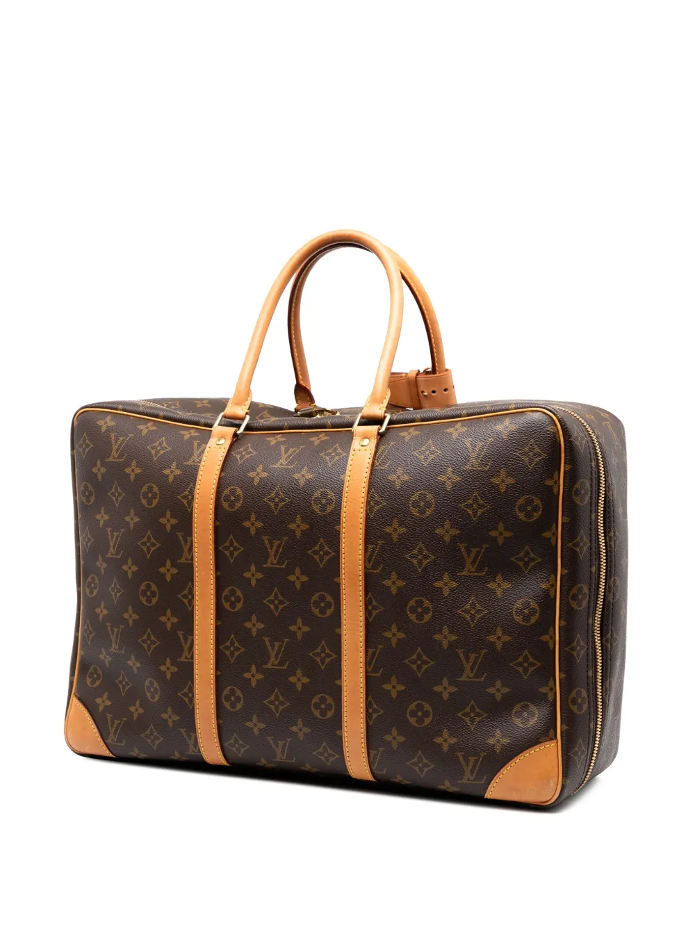 Pre-owned Louis Vuitton 2001 Monogram Sirius 45 Travel Bag In Brown