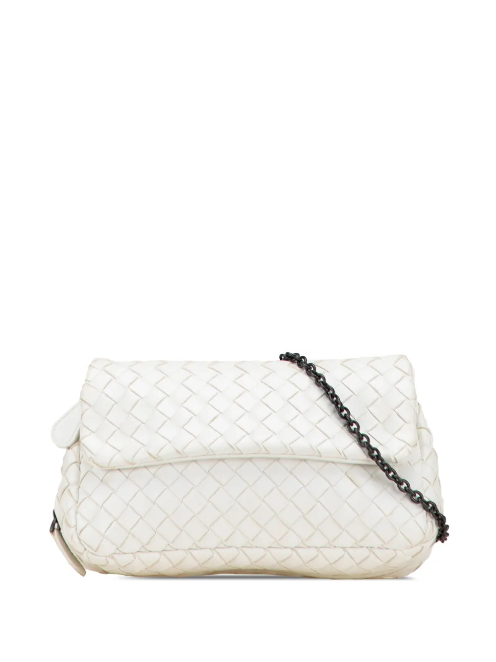 Bottega Veneta Pre-Owned 2012-2025 Mini Nappa Intrecciato Expandable Chain Flap crossbody bag - Bianco