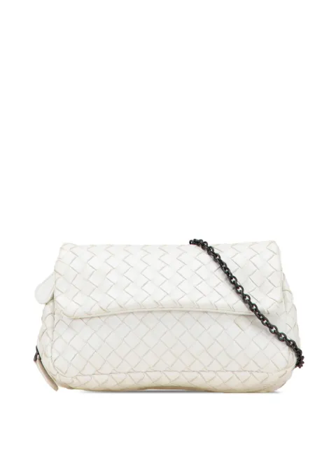 Bottega Veneta Pre-Owned bolsa crossbody Chain Flap mini de piel de napa Intrecciato 2012-2025