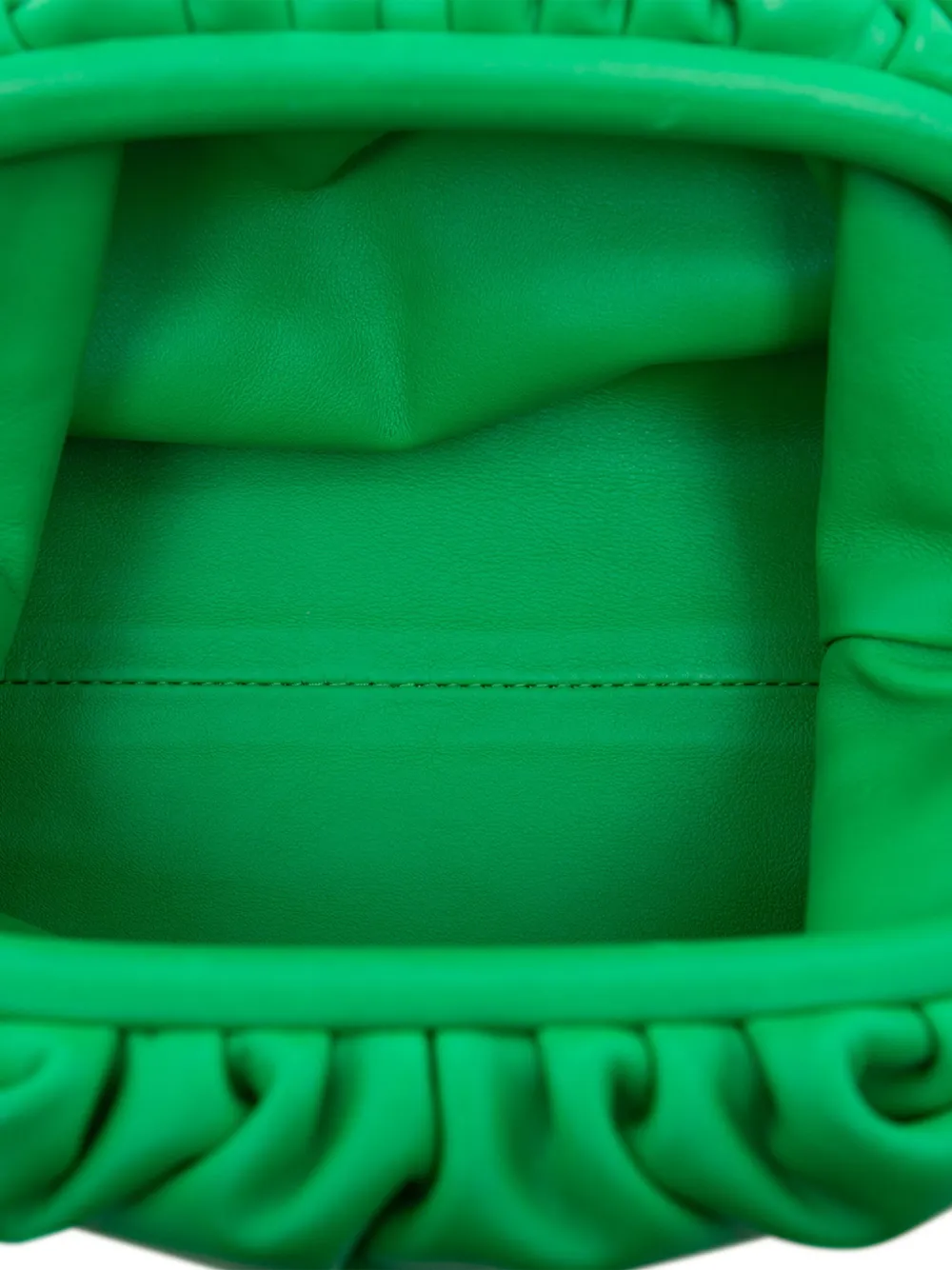 Pre-owned Bottega Veneta 2012-2025 Lambskin The Mini Pouch Crossbody Bag In Green