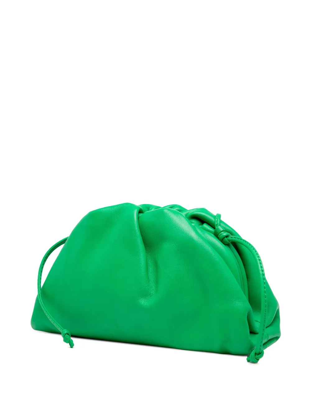 Pre-owned Bottega Veneta 2012-2025 Lambskin The Mini Pouch Crossbody Bag In Green