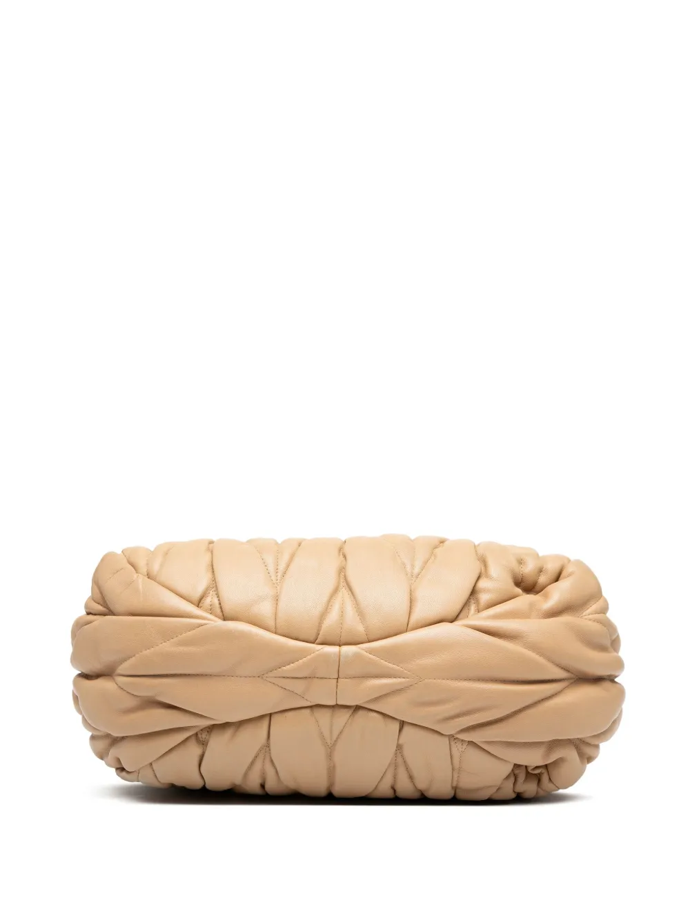 Pre-owned Miu Miu 2010 Matelasse Nappa Coffer Satchel In Brown