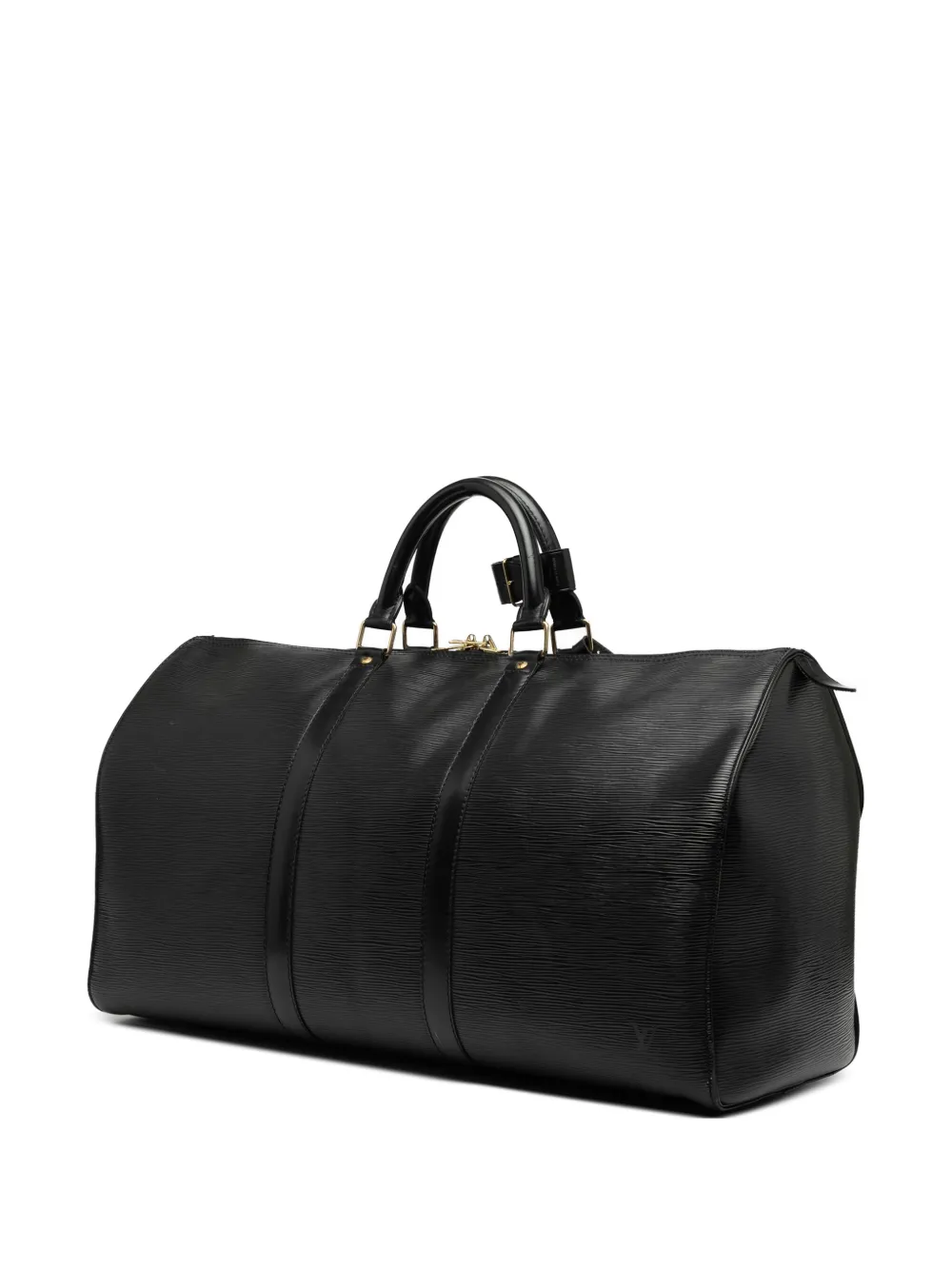 Pre-owned Louis Vuitton 1993 Epi Keepall 50 Travel Bag In Black