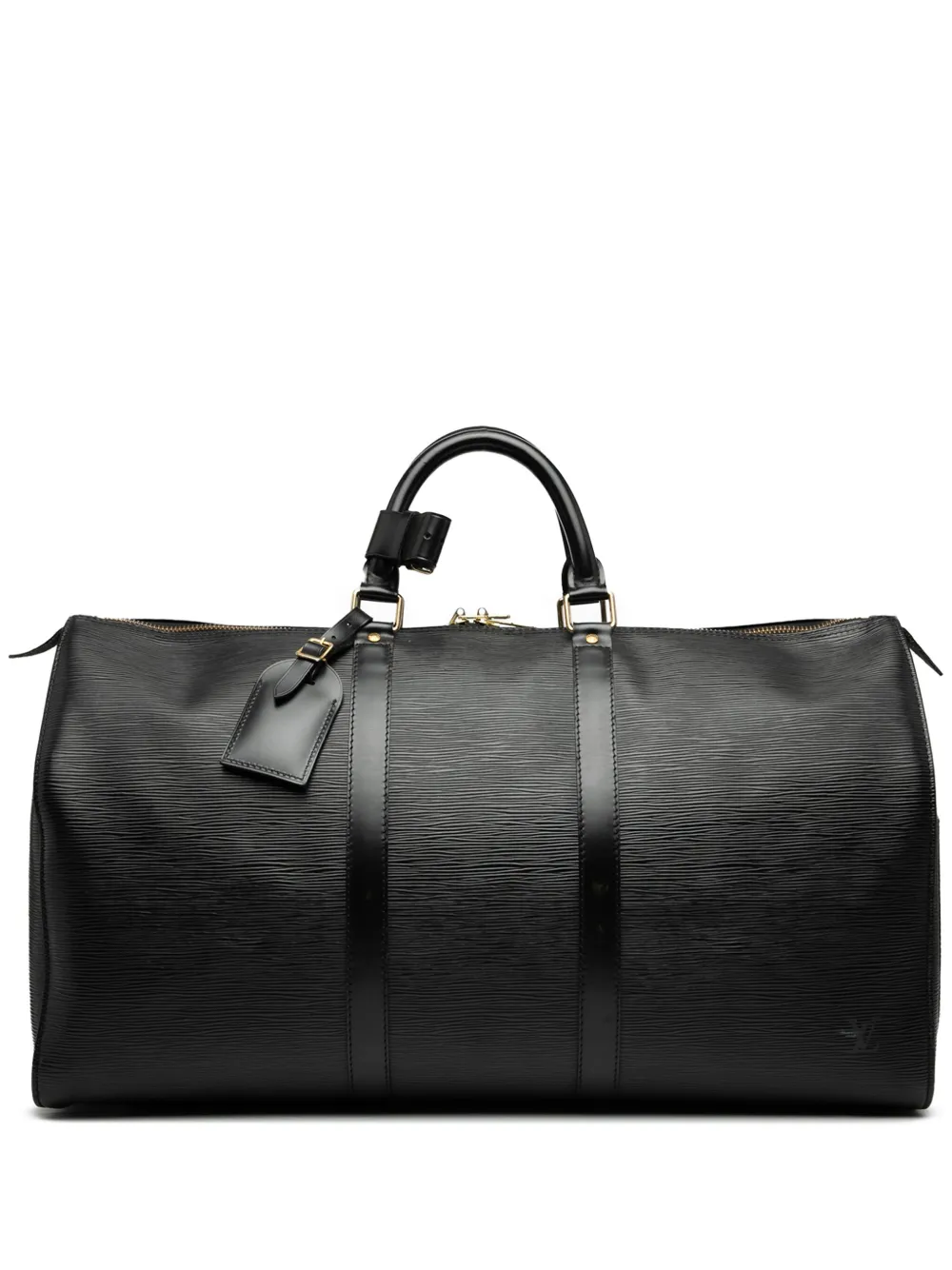 Pre-owned Louis Vuitton 1993 Epi Keepall 50 Travel Bag In Black