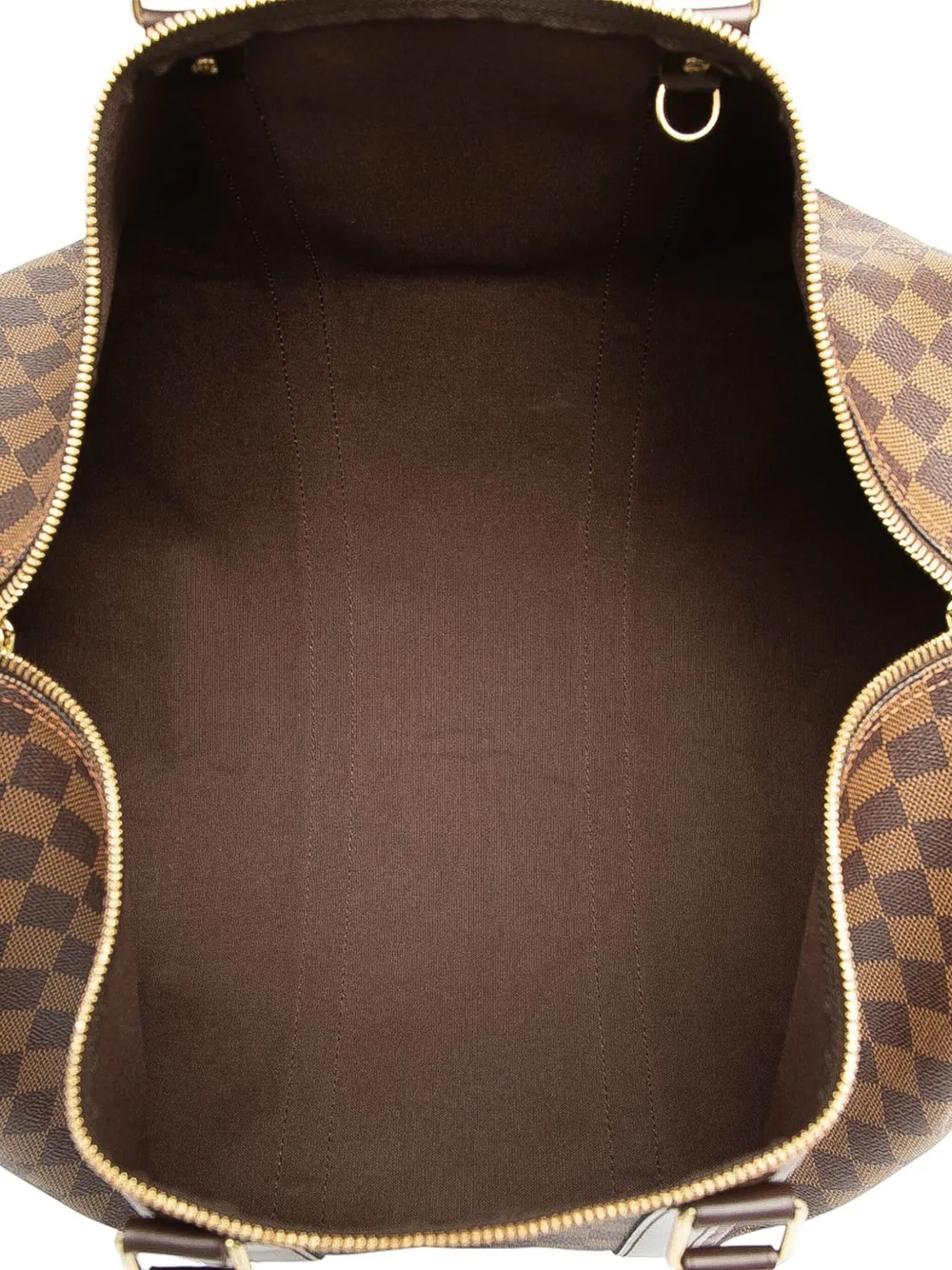 Pre-owned Louis Vuitton 2006 Damier Ebene Keepall 50 Travel Bag In Brown