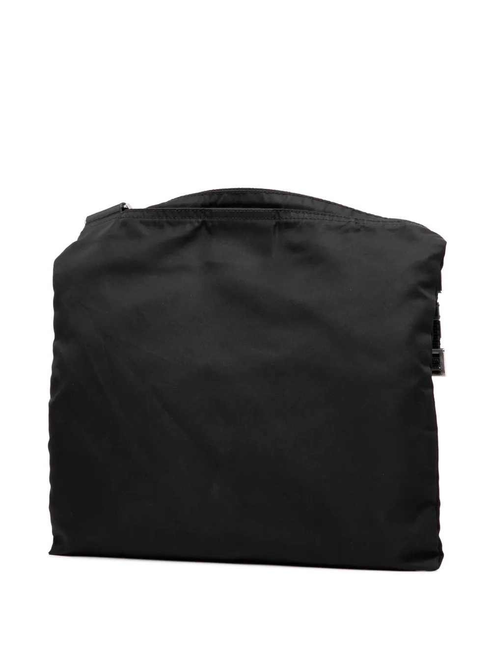 Pre-owned Prada 2013-2025 Tessuto Zip Top Crossbody Bag In Black