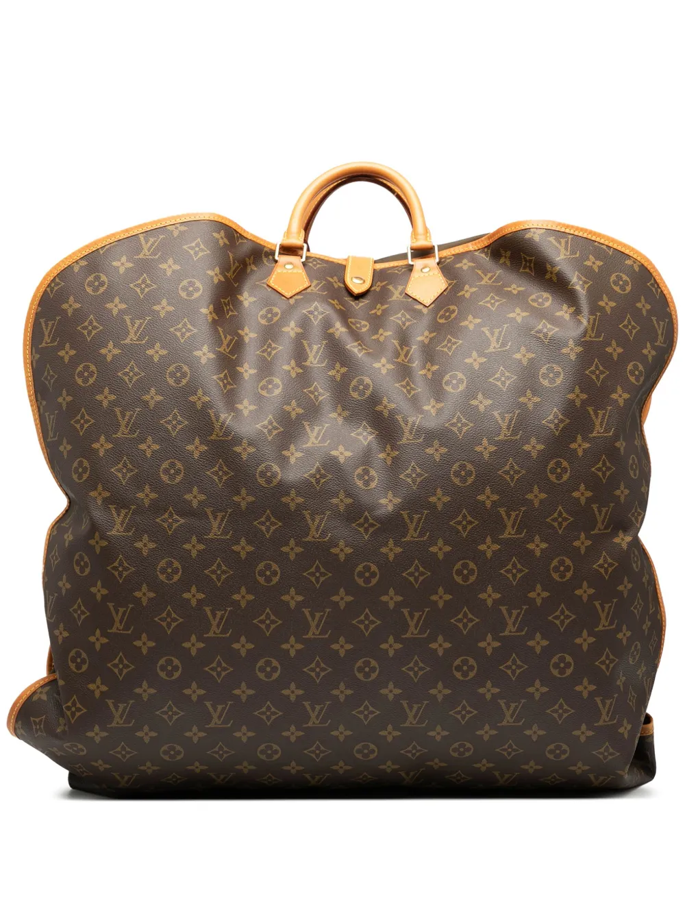 Pre-owned Louis Vuitton 1995 Monogram Housse Porte Habits Garment Cover Travel Bag In Brown