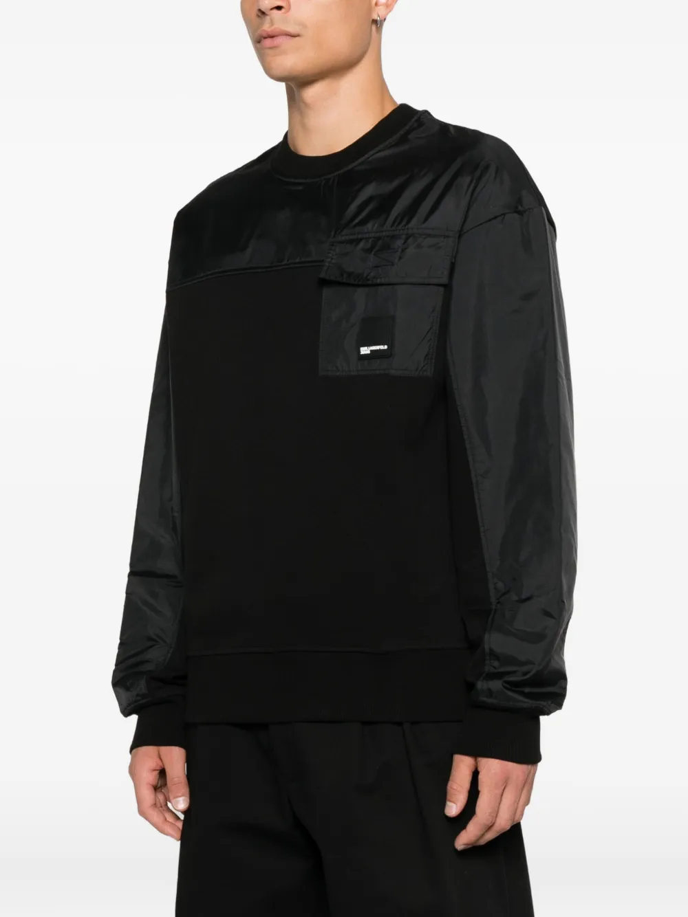 Karl Lagerfeld Jeans Sweater met vlakken Zwart