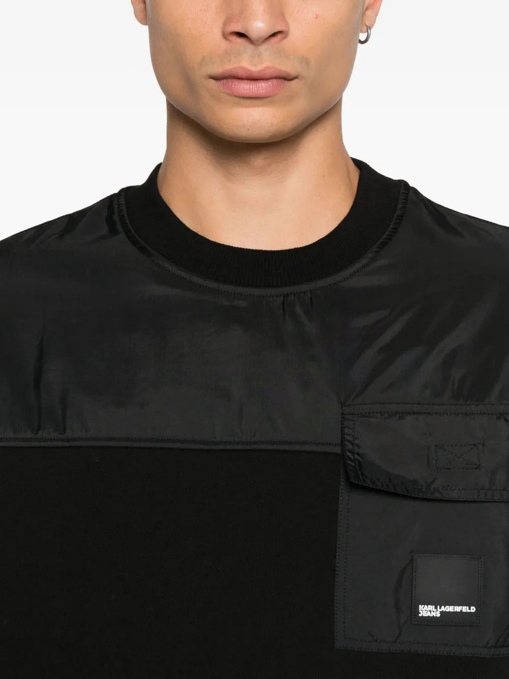 Karl Lagerfeld Jeans Sweater met vlakken Zwart