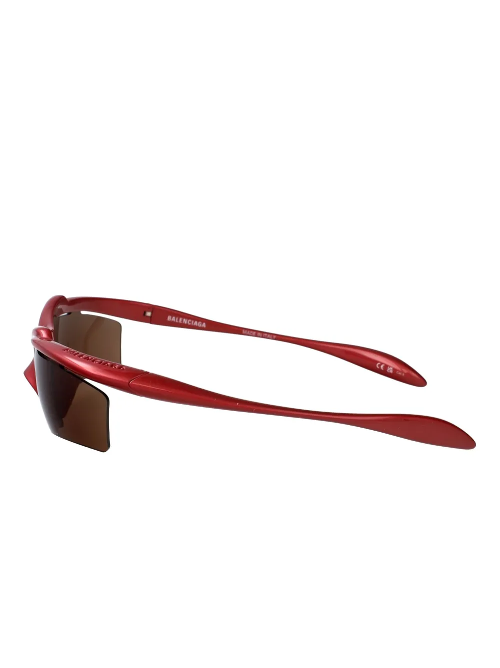 Balenciaga Eyewear Zonnebril met geometrisch montuur Rood