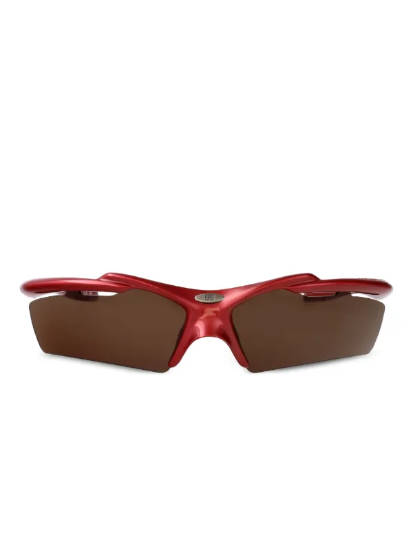 Balenciaga Eyewear ジオメトリックフレーム サングラス | レッド