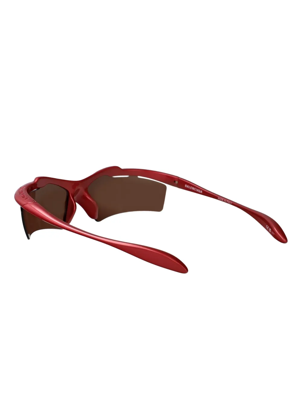 Balenciaga Eyewear Zonnebril met geometrisch montuur Rood
