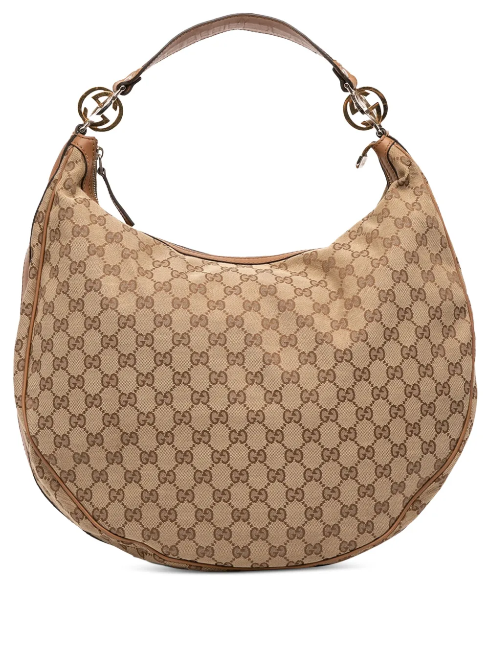 Gucci Pre-Owned 2016-2025 Large GG Canvas Twins hobo bag | Brown | Image 1