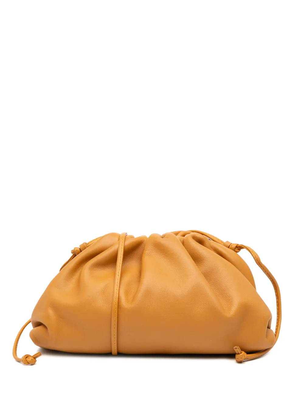 Pre-owned Bottega Veneta 2012-2025 Lambskin The Mini Pouch Crossbody Bag In Brown
