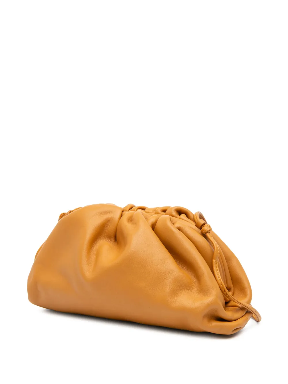 Pre-owned Bottega Veneta 2012-2025 Lambskin The Mini Pouch Crossbody Bag In Brown