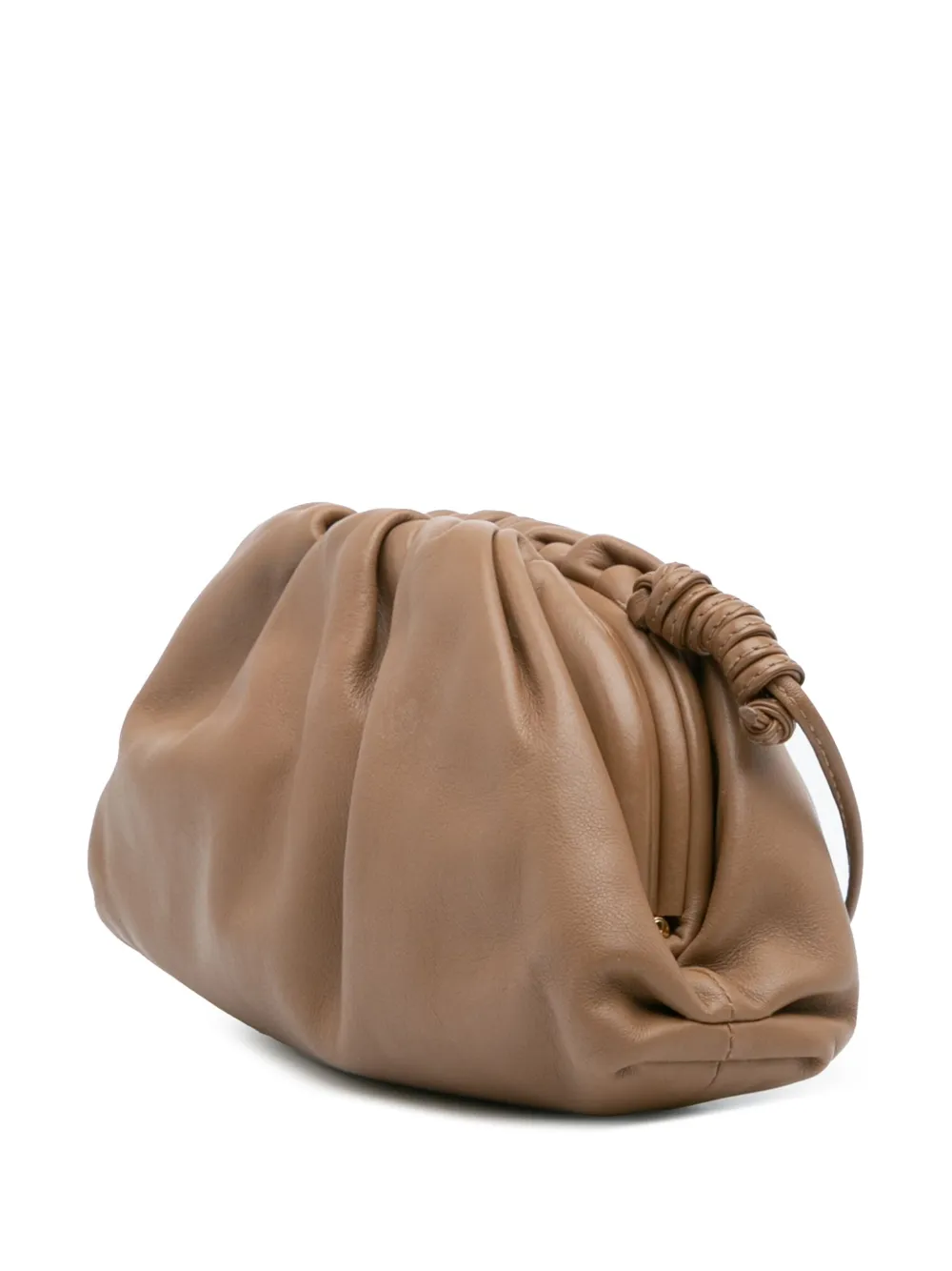 Pre-owned Bottega Veneta 2012-2025 Lambskin The Mini Pouch Crossbody Bag In Brown