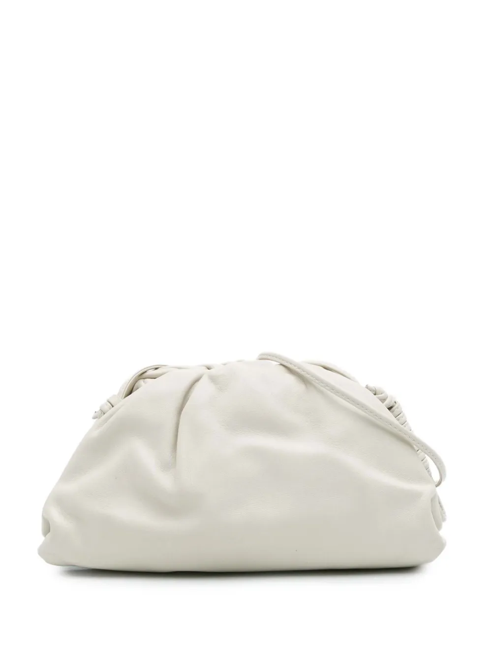 Pre-owned Bottega Veneta 2012-2025 Lambskin The Mini Pouch Crossbody Bag In White