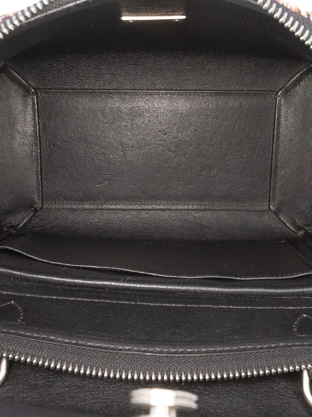 Pre-owned Celine 2017 Micro Tweed Belt Satchel In Pink