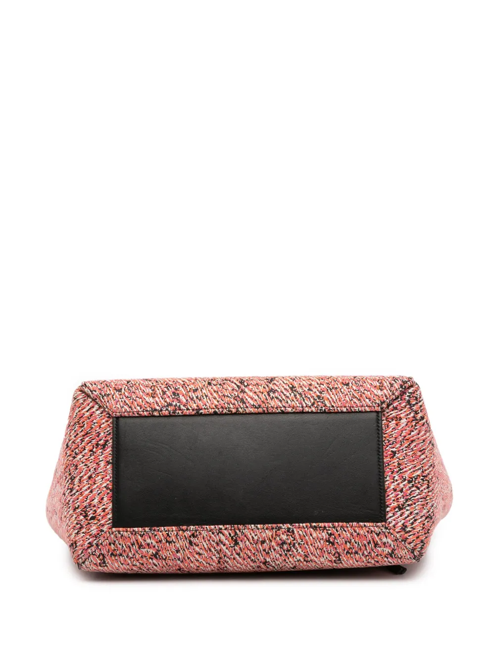 Pre-owned Celine 2017 Micro Tweed Belt Satchel In Pink