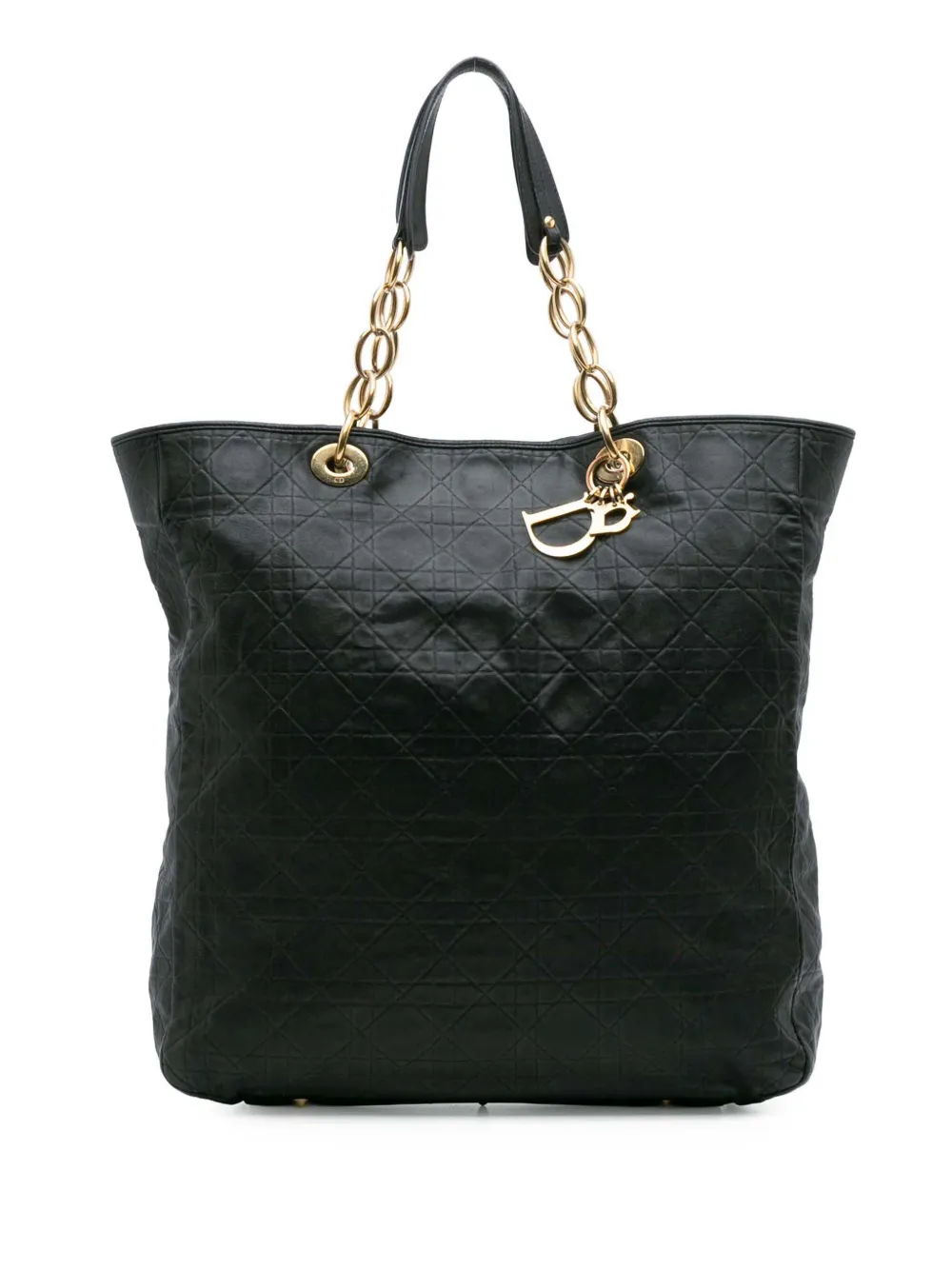 Christian Dior Pre-Owned 2008 Large Lambskin Cannage Lady Dior Soft Christian Dior Pre-Owned 2008 Large Lambskin Cannage Lady Dior Soft