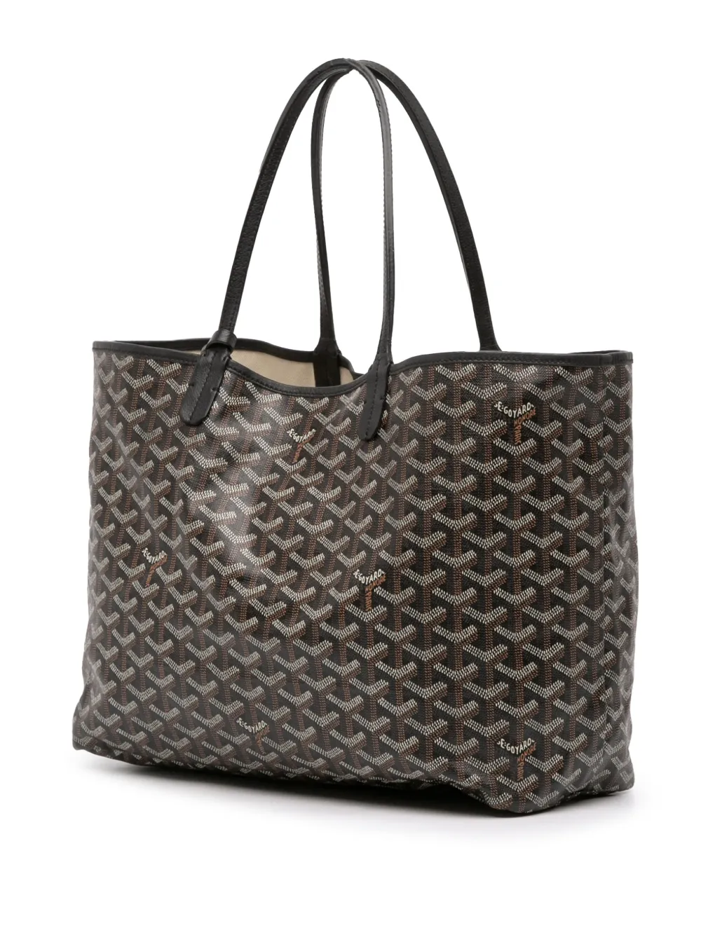 Pre-owned Goyard 2017 Ine Saint Louis Pm Tote Bag In Black