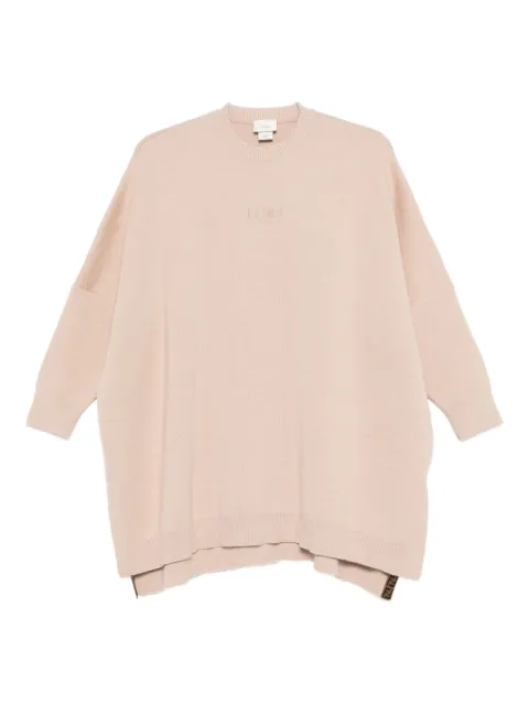 Fendi Kids knit logo wool dress