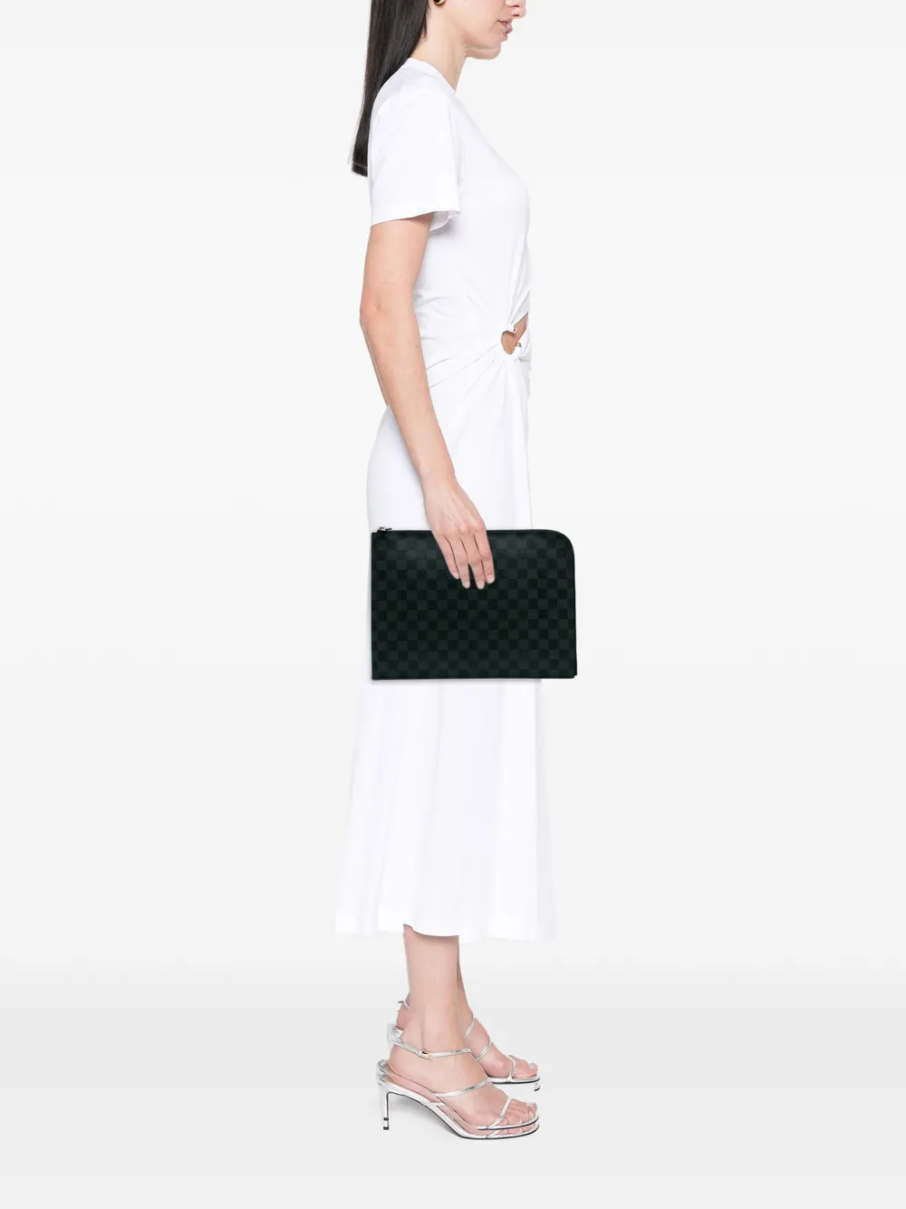 Louis Vuitton Pre-Owned 2016 Damier Graphite Pochette Jour GM clutch bag | Pre-Owned | Image 2