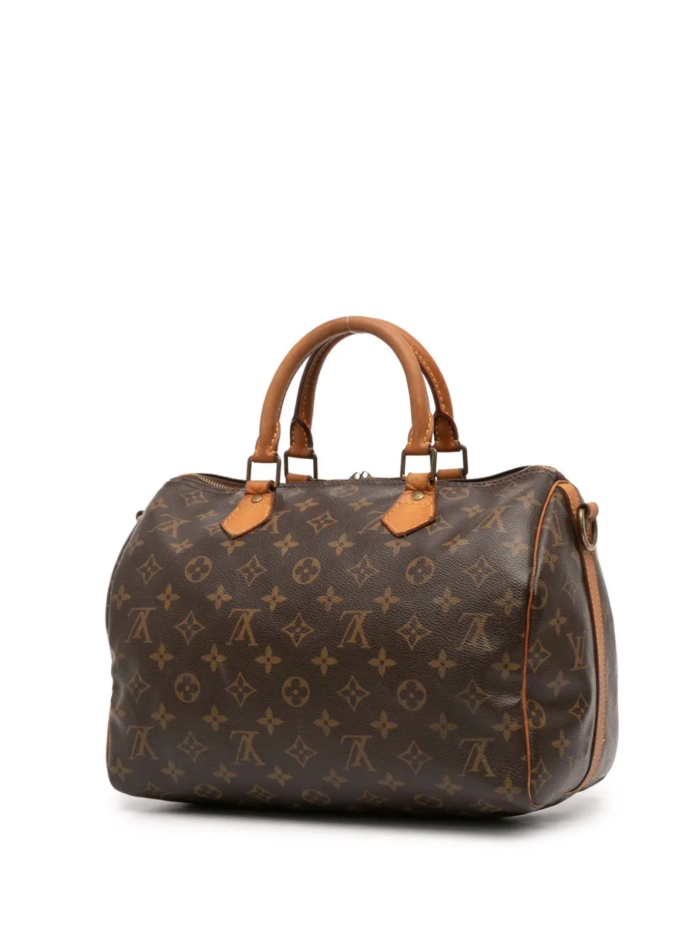 Pre-owned Louis Vuitton 2012 Monogram Speedy Bandouliere 30 Satchel In Brown