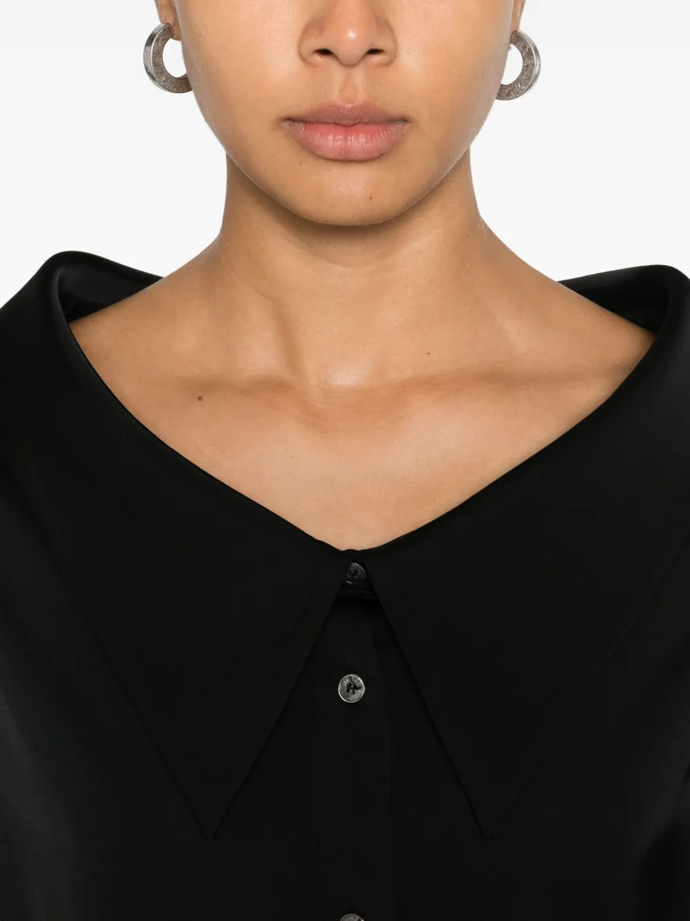 Viktor & Rolf Satijnen blouse Zwart