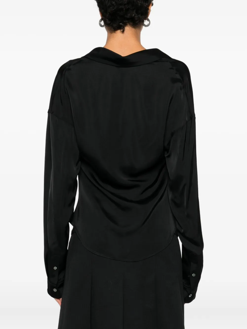 Viktor & Rolf Satijnen blouse Zwart