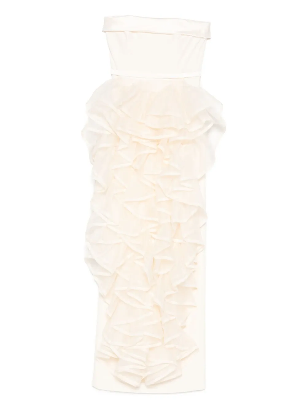 Viktor & Rolf Abito lungo senza spalline con ruches - Toni neutri