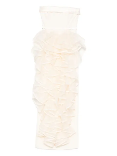Viktor & Rolf ruffled strapless maxi dress