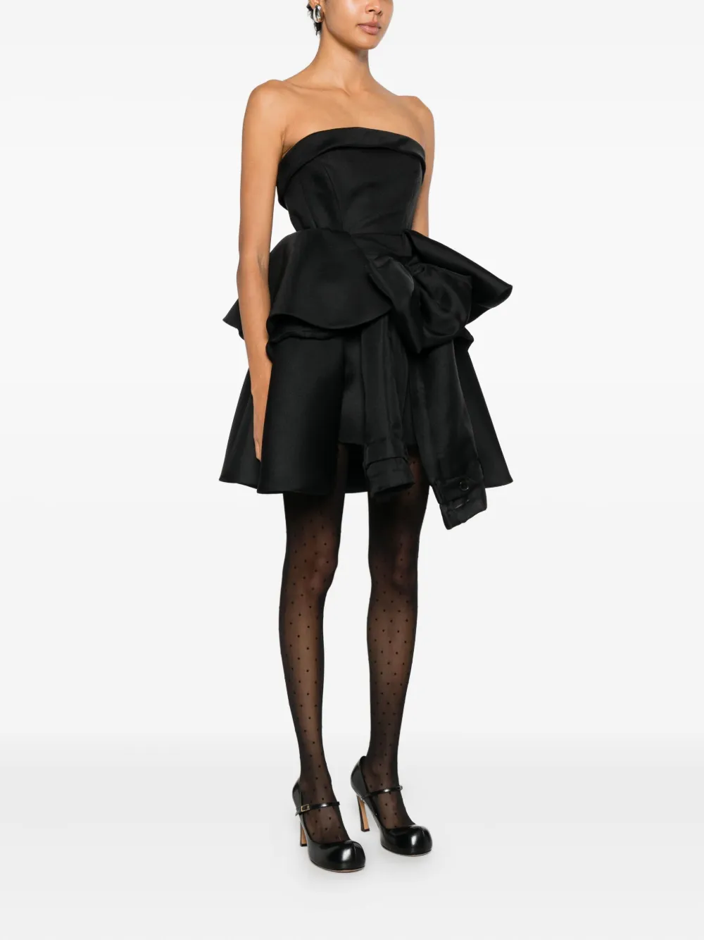 Viktor & Rolf Gedrapeerde cocktailjurk Zwart