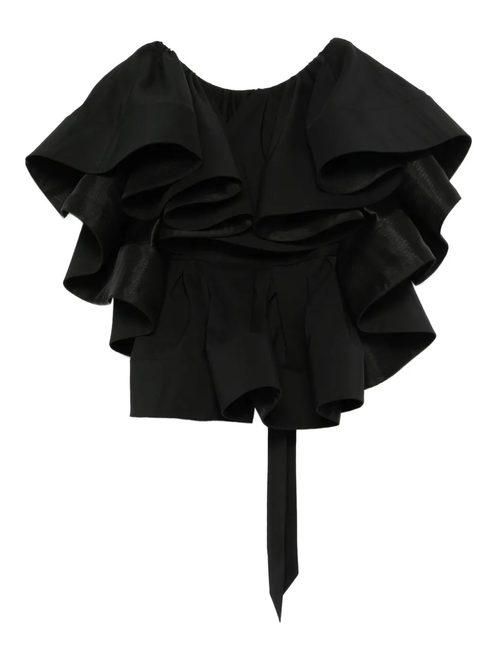 Viktor & Rolf Blusa con ruches - Nero