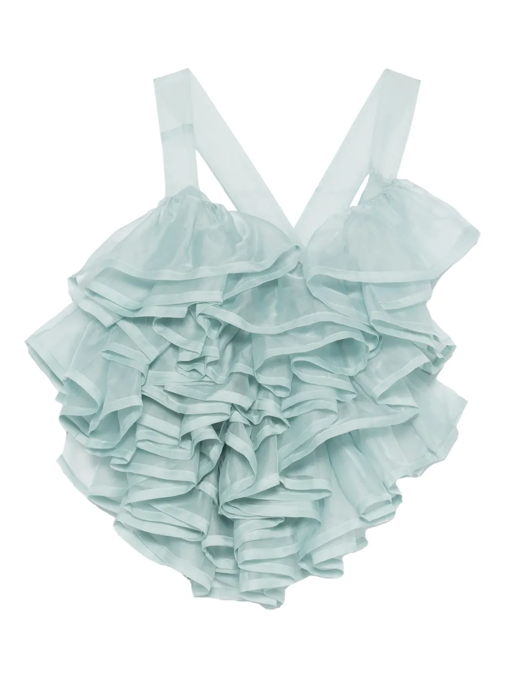 Viktor & Rolf Top con volant - Blu