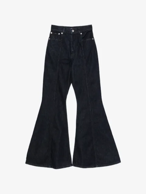 Viktor & Rolf logo-patch bootcut jeans