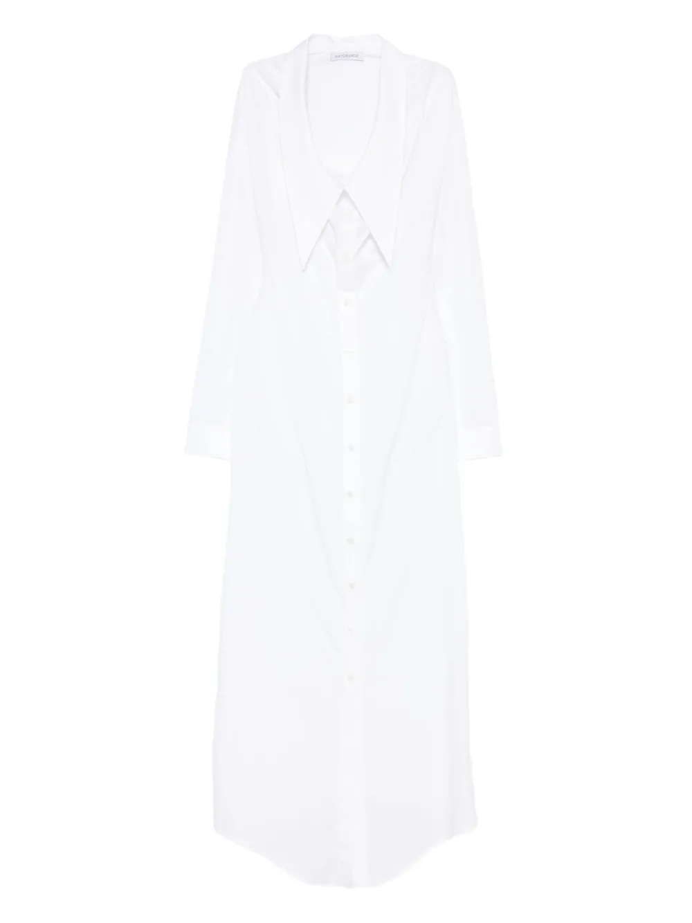 Viktor & Rolf Chemisier con scollo drappeggiato - Bianco