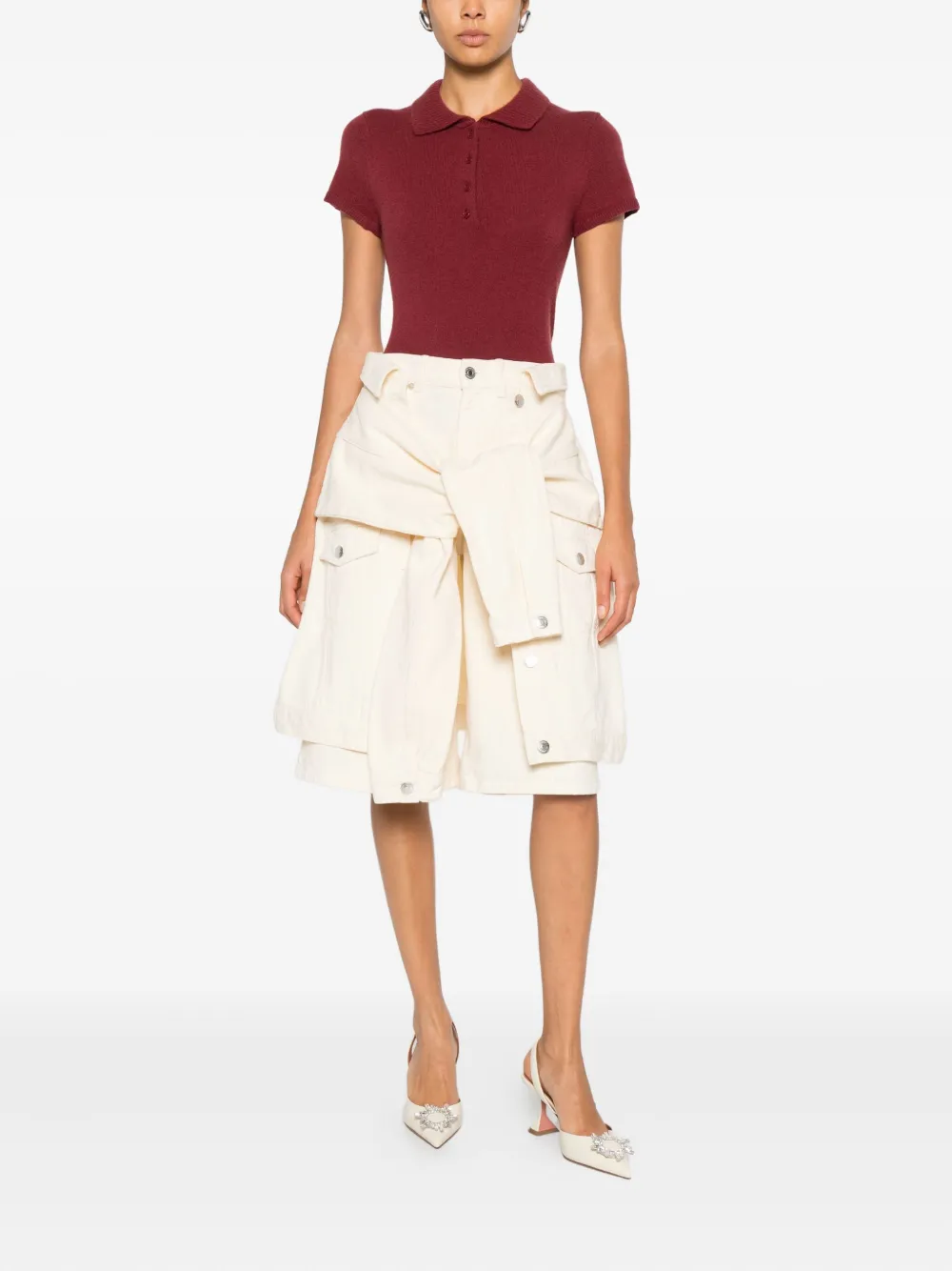 Viktor & Rolf Shorts met gedrapeerd detail Beige