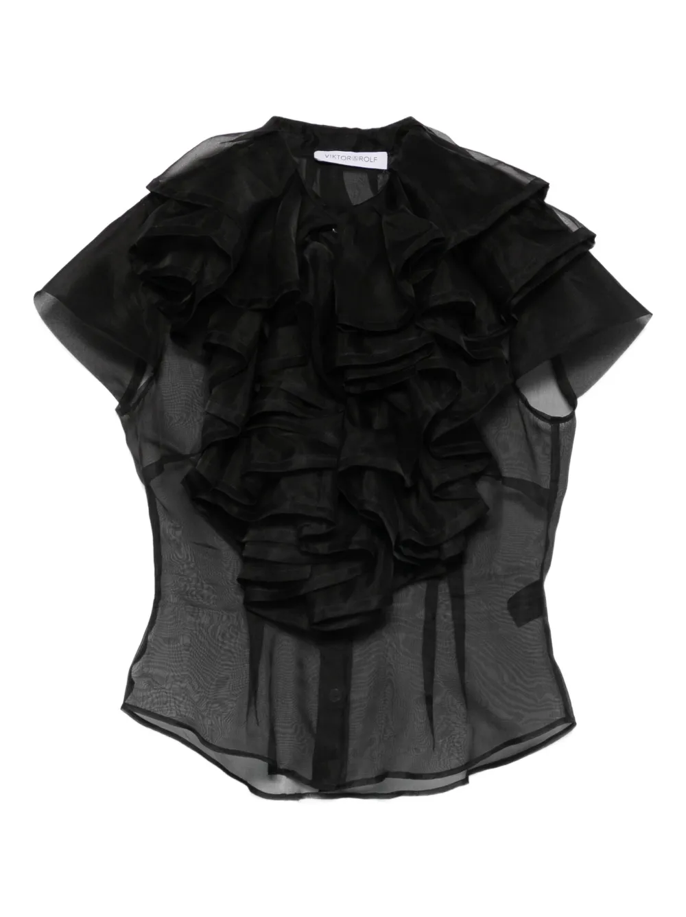 Viktor & Rolf Blusa con ruches - Nero