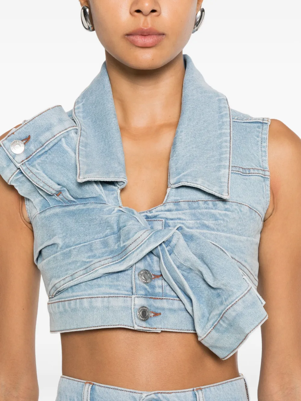 Viktor & Rolf Vest met strikdetail Blauw