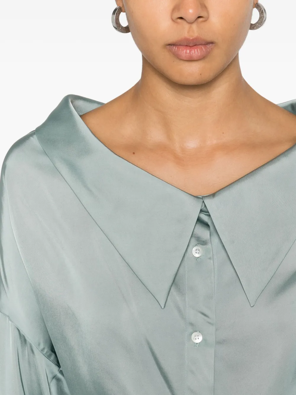 Viktor & Rolf Satijnen blouse Blauw