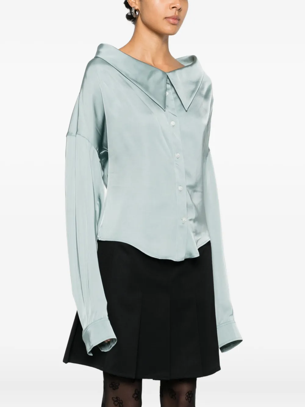 Viktor & Rolf Satijnen blouse Blauw