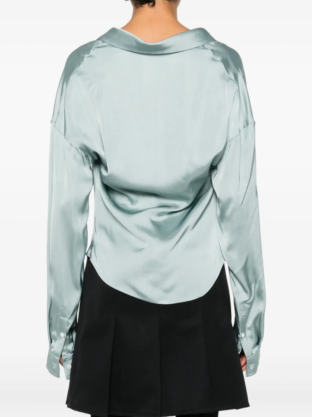 Viktor & Rolf Satijnen blouse Blauw