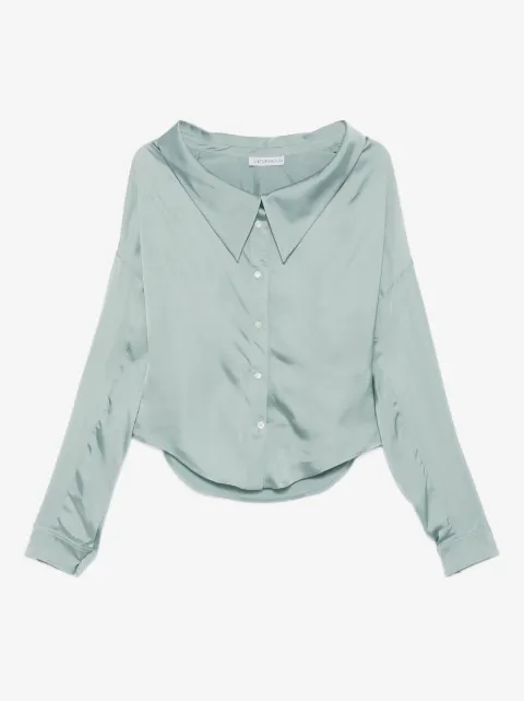Viktor & Rolf camisa de satén manga larga