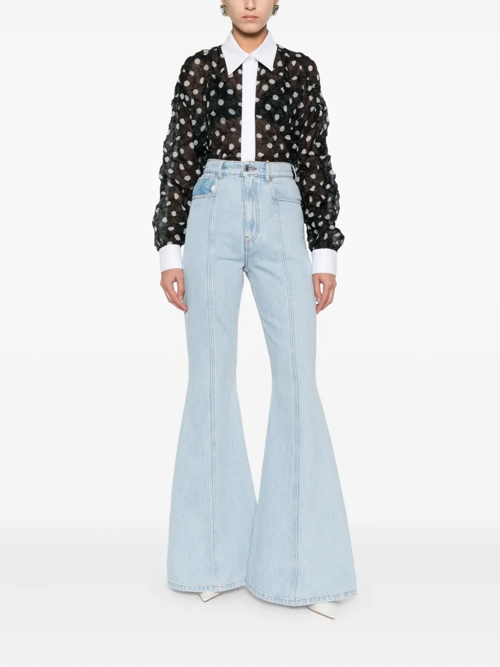 Viktor & Rolf Jeans met riemlussen Blauw