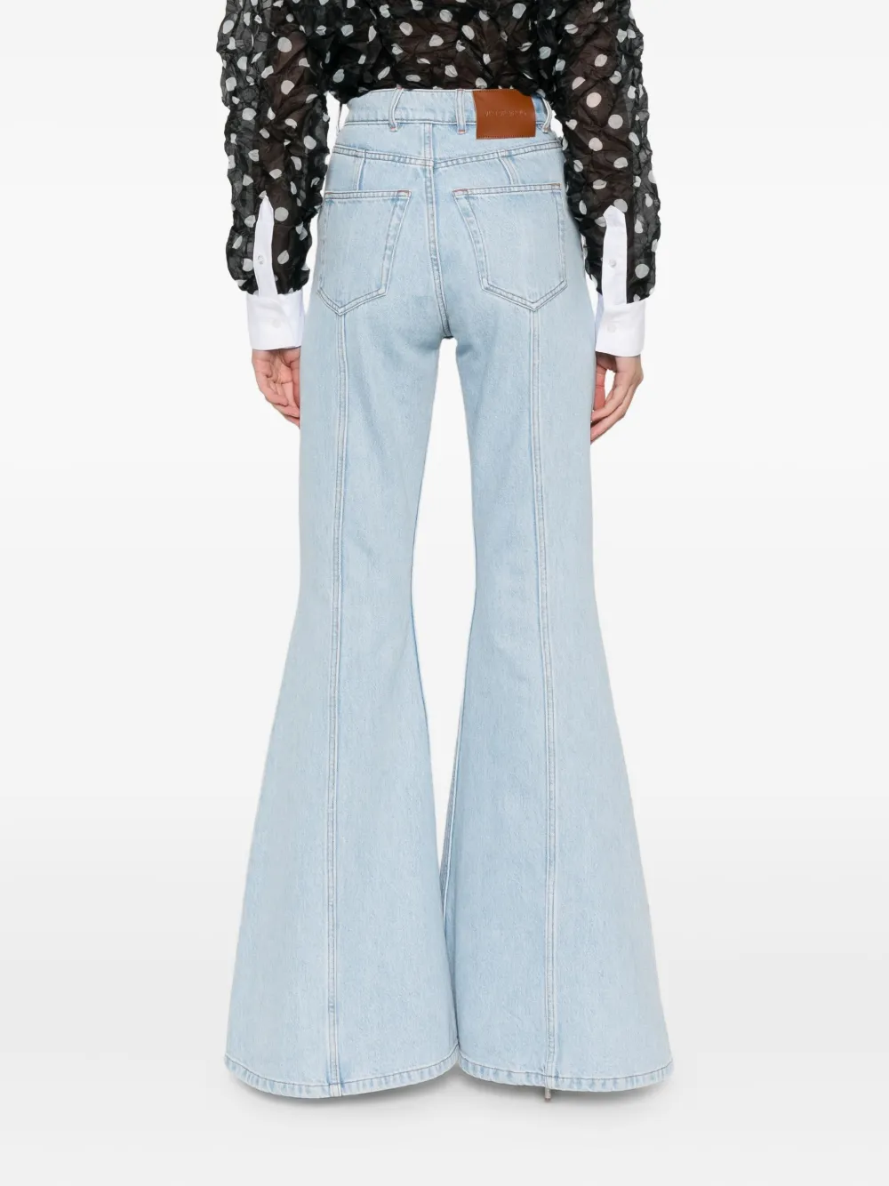 Viktor & Rolf Jeans met riemlussen Blauw