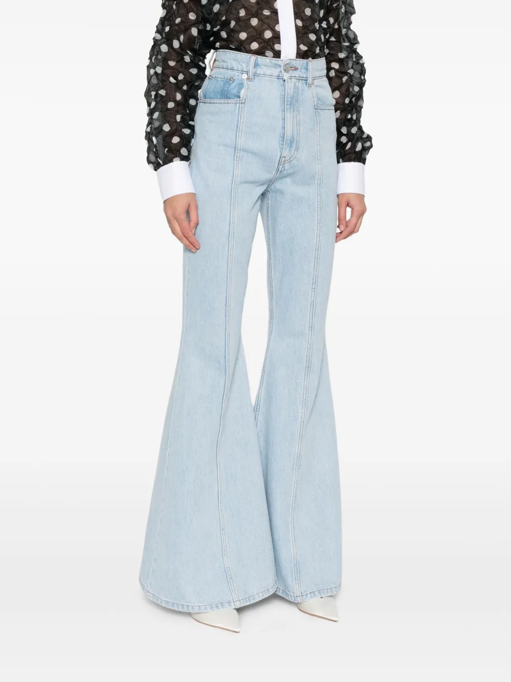 Viktor & Rolf Jeans met riemlussen Blauw