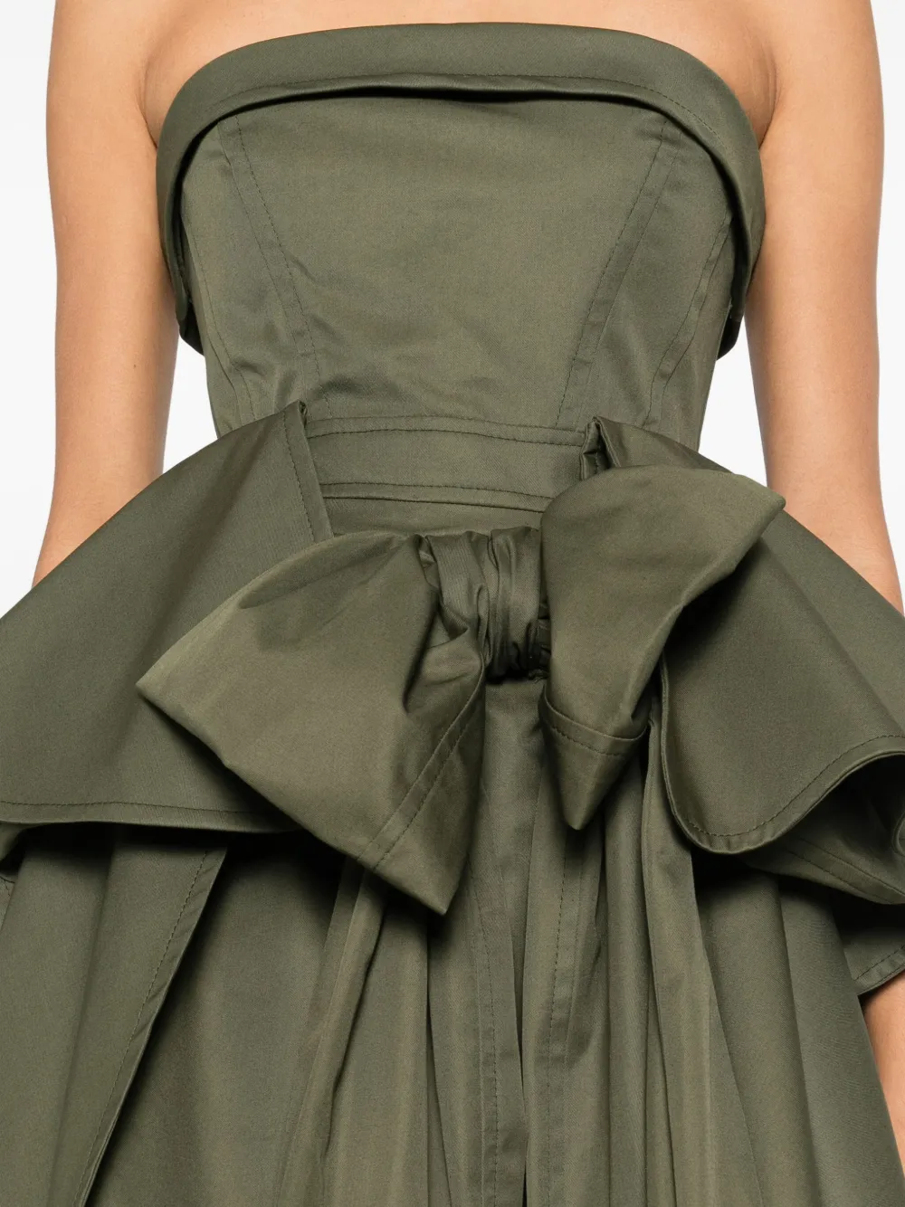 Viktor & Rolf Gedrapeerde mini-jurk met strik Groen