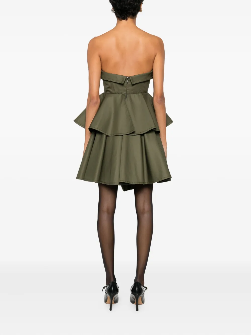 Viktor & Rolf Gedrapeerde mini-jurk met strik Groen